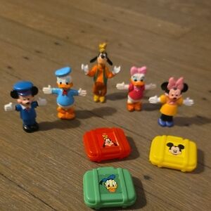 Disney / Arco Vintage Plastic Miniture Airport Set Of 8